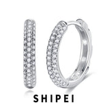 925 Silver Sapphire Fine Jewelry 18K Plated Earrings