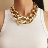 CCB Material Exaggerated Big Choker Necklace for Women