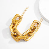 CCB Chunky Chain Bracelet for Women Hip Hop Thick Link Hand Chains Egirl