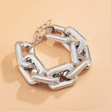 CCB Chunky Chain Bracelet for Women Hip Hop Thick Link Hand Chains Egirl