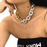 Thick Link Chain Necklace Hip Hop Egirl Chunky Choker Collar Statement