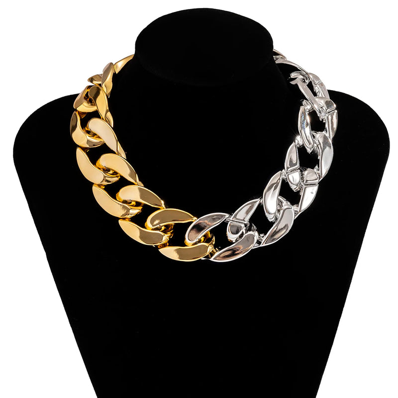 Hiphop Thick Link Chain Necklace Punk Chunky Choker Collar Necklace