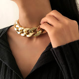 Hiphop Thick Link Chain Necklace Punk Chunky Choker Collar Necklace