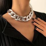 Hiphop Thick Link Chain Necklace Punk Chunky Choker Collar Necklace