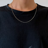 Snake Chain Long Necklace Thin Choker Collar Jewelry