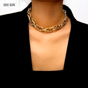 Punk Heavy Metal Chain Choker Necklace Goth Club Jewelry