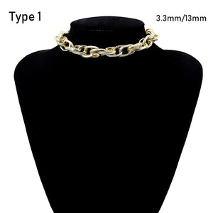 Punk Heavy Metal Chain Choker Necklace Goth Club Jewelry