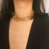 Punk Heavy Metal Chain Choker Necklace Goth Club Jewelry