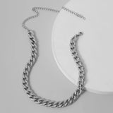 Chunky Cuban Link Chain Choker Necklace for Women/Men