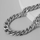 Chunky Cuban Link Chain Choker Necklace for Women/Men