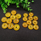 6PCS Yellow Agate Jewelry Safety Buckle Pendant Gem Jewelry