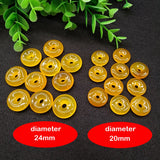 6PCS Yellow Agate Jewelry Safety Buckle Pendant Gem Jewelry