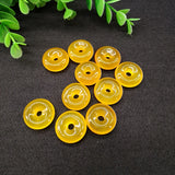 6PCS Yellow Agate Jewelry Safety Buckle Pendant Gem Jewelry