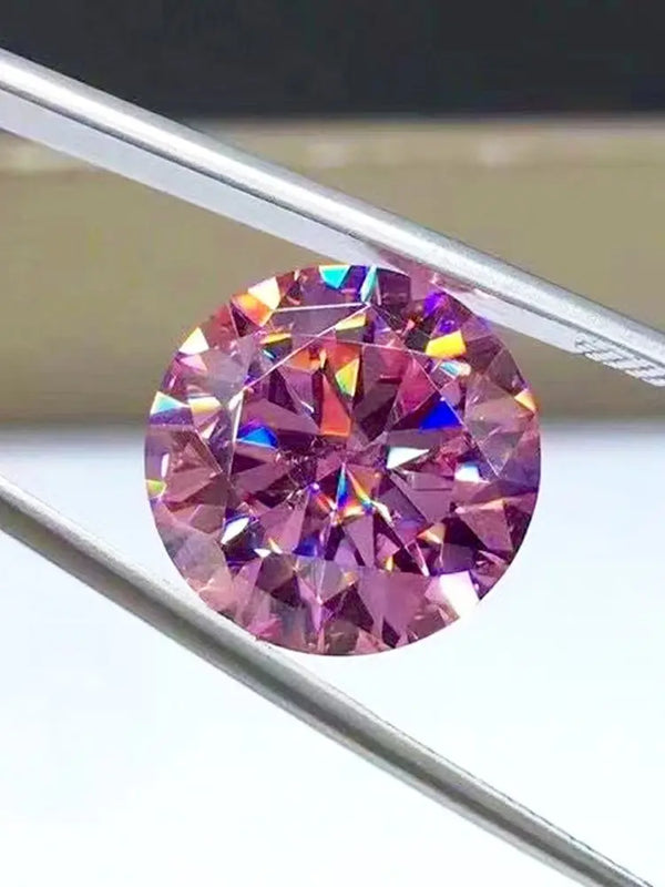 Pink Moissanite Loose Stones D Big Size Rare Round Moissanita Diamond