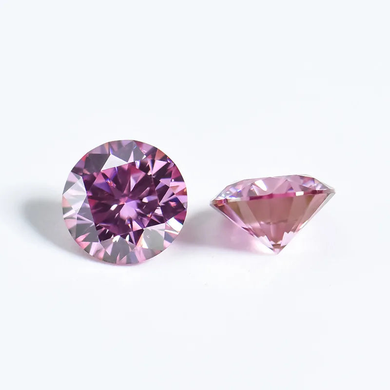 Pink Moissanite Loose Stones D Big Size Rare Round Moissanita Diamond