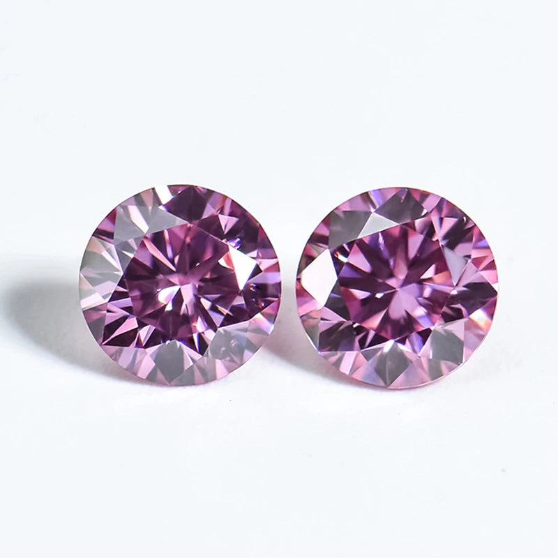 Pink Moissanite Loose Stones D Big Size Rare Round Moissanita Diamond