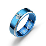 Couple's King Queen Crown Stainless Steel Rings, Promise