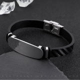 SHOUMAN Personalized Name ID Happy Father's Stainless Steel Men's Bracelet