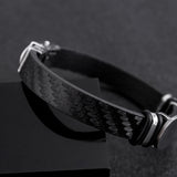 SHOUMAN Personalized Name ID Happy Father's Stainless Steel Men's Bracelet