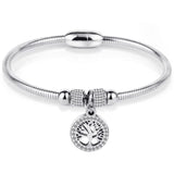 SHOUMAN Stainless Steel Tree Bracelet Women Bangles