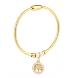 SHOUMAN Stainless Steel Tree Bracelet Women Bangles