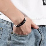 Adjustable Length Bracelet Stainless Steel Mesh Band Christ Cross Prayer Jewelry