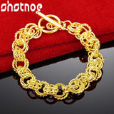 24K Bracelet Chain Birthday Party Wedding Engagement Charm Jewelry