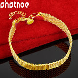 24K Watchband Bracelet Width 10mm Chain Gift
