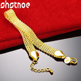 24K Watchband Bracelet Width 10mm Chain Gift