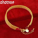 24K Watchband Bracelet Width 10mm Chain Gift