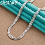 925 Silver 20-Inch Flat Snake Chain Necklace Wedding Charm Gift