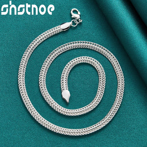 925 Silver 20-Inch Flat Snake Chain Necklace Wedding Charm Gift