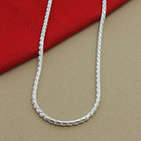 925 Sterling Silver 4mm 20 Inch Snake Chain Necklace Jewelry