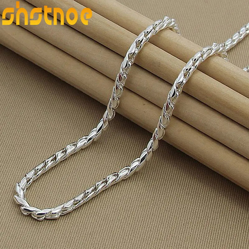 925 Sterling Silver 4mm 20 Inch Snake Chain Necklace Jewelry