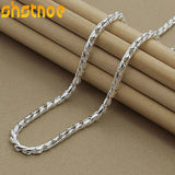 925 Sterling Silver 4mm 20 Inch Snake Chain Necklace Jewelry