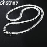 925 Silver 6mm Side Chain Necklace for Women