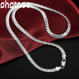 925 Silver 6mm Side Chain Necklace for Women
