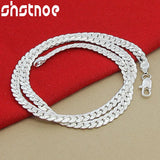 925 Silver 6mm Side Chain Necklace for Women