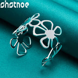 925 Silver Adjustable Full Flowers Bangle for Women