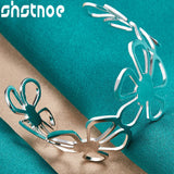 925 Silver Adjustable Full Flowers Bangle for Women