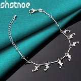 925 Silver Dolphin Pendant Bracelet for Women