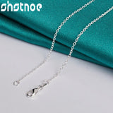 925 Silver 5 Water-Drop Pendant Necklace For Women Party Wedding Charm