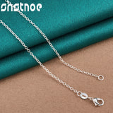 925 Silver 5 Water-Drop Pendant Necklace For Women Party Wedding Charm