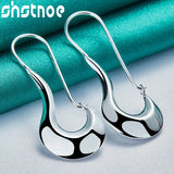 925 Sterling Silver Hook Hoop Earrings For Women Party Engagement Wedding