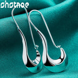 925 Sterling Silver Hook Hoop Earrings For Women Party Engagement Wedding