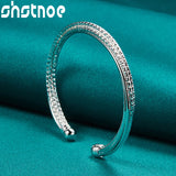 925 Silver Twisted Particle Bangle for Women