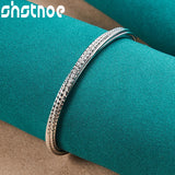 925 Silver Twisted Particle Bangle for Women