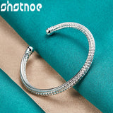 925 Silver Twisted Particle Bangle for Women