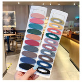 10PCS Geometric Matte Hairpins Sweet Hair Clip Barrette Hair Accessories