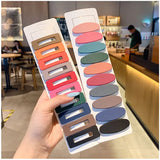 10PCS Geometric Matte Hairpins Sweet Hair Clip Barrette Hair Accessories